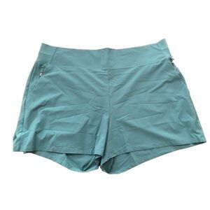 NWT ATHLETA Teal‎ high-waist shorts Sz 20 Summer Beach travel stretchy wear